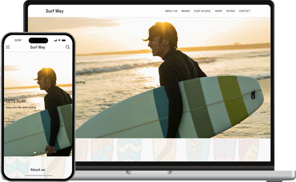 サーフショップSURFWAYのパソコン画像